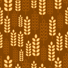 Wheat seamless pattern background vector ,illustration