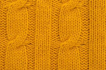 Yellow cable stitch pattern