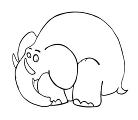 cartoon elephant, vector
