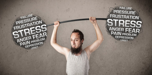 skinny guy defeating stress