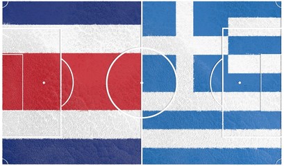 Fototapeta na wymiar costa rico vs greece world cup 2014