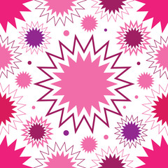Pink stars seamless pattern