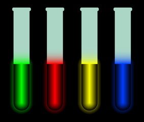 Chemical test tubes. eps 8