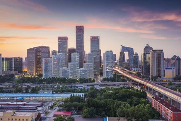 Selbstklebende Fototapete Peking Peking, China Finanzdistrikt