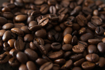 Coffee Beans Background - Stock Image