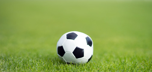 Fußball auf dem Rasen