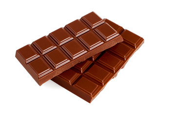 Chocolate on white background. Candy. Collection.