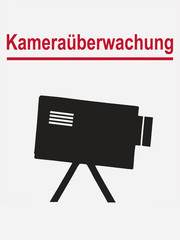 Schild - Kameraüberwachung - Freisteller