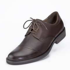 Brown man's shoe isolated on white background