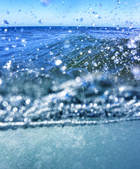 sea wave in a detail - splash background