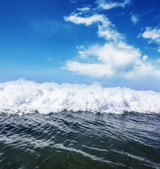 sea wave in a detail