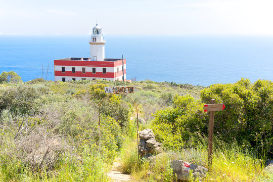 Capel Rosso's lighthouse, Giglio island, Italy