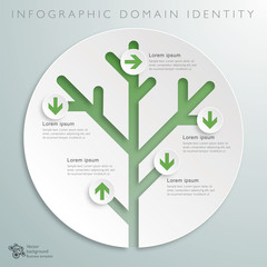 Infographics Vector Background Domain Identity - obrazy, fototapety, plakaty