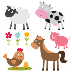 Farm animals set