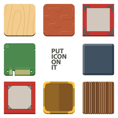 Set of Blank Square Icon