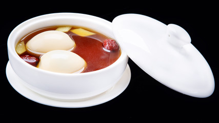 Red jujube and eggs, sweet soup,