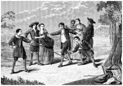 Blind Man's Buff - Jouer à Colin-Maillard - 18th century