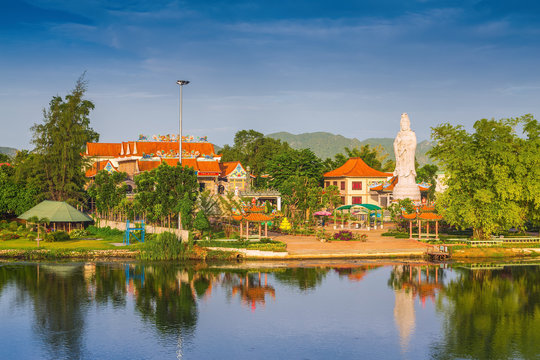 Chinese God Guan-Im chapel in Kanchanaburi, Thailand