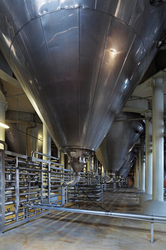 Fermentation department, interior of brewery