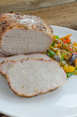 Pork roast on the grill