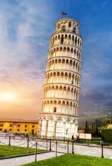 Zelfklevend behang De scheve toren Pisa leaning tower, Italy