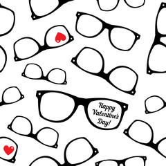 Hipster symbols. Valentine's Day background.