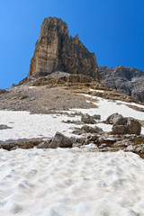 Fototapeta na wymiar Dolomiti - Sas de Lech mount
