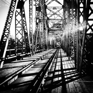 Fototapeta Most kolejowy