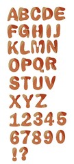 Decorative alphabet uppercase set in hatch design
