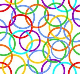 Abstract seamless background with rainbow circles