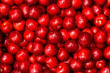 Sweet red cherry background