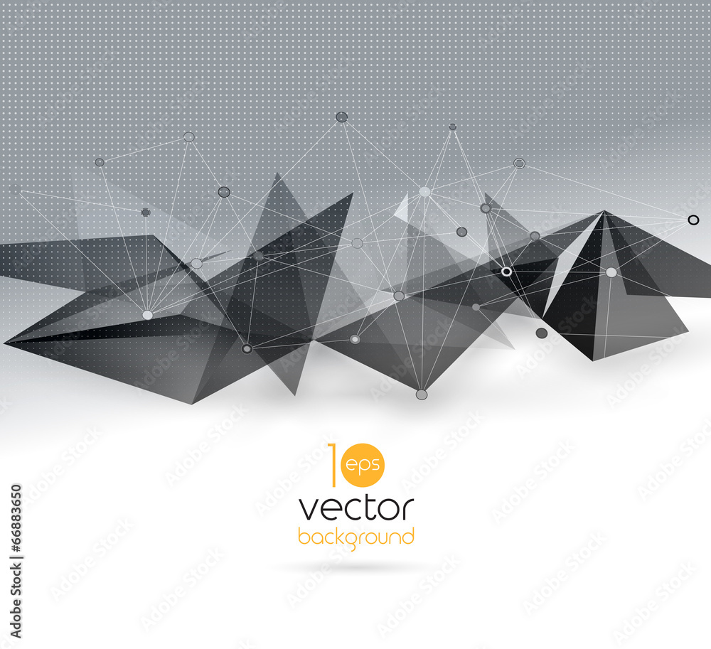Poster vector abstract geometric background with triangle