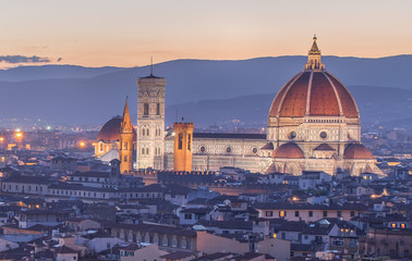 Arno River and Ponte Vecchio at sunset, Florence