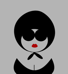 woman wearing sunglasses and scarf