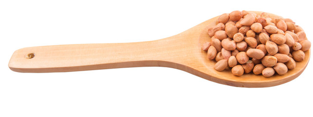 Peanut On Wooden Spoon