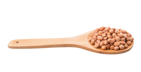 Peanut On Wooden Spoon
