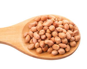 Peanut On Wooden Spoon