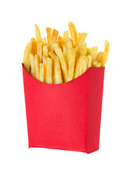 French fries isolated on white background