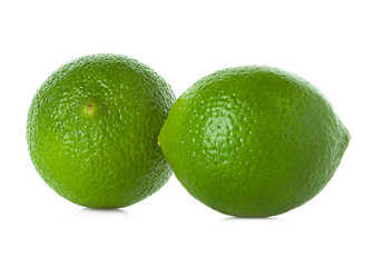 limes isolated on white background
