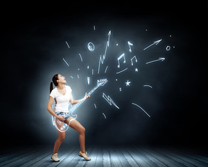 Girl with guitar
