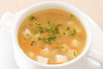soup with croutons