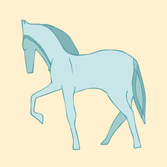 horse vector illustration, hand drawn