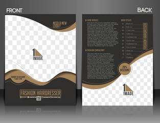 Fashion Hairdresser Front Flyer Design.