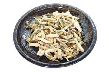Japanese snack almond and dried small fish