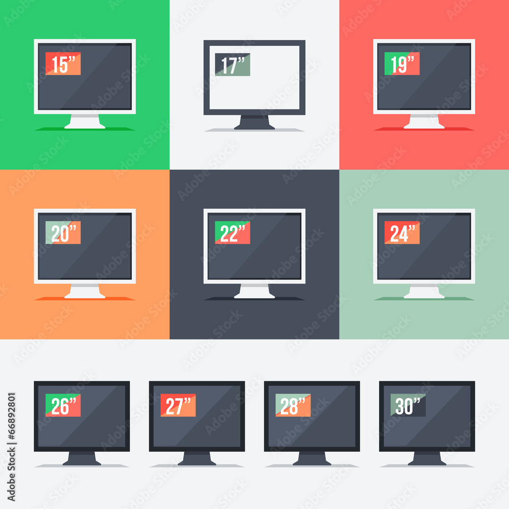 Poster responsive web design on different monitors