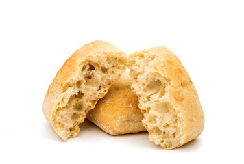 Ciabatta (Italian bread), isolated