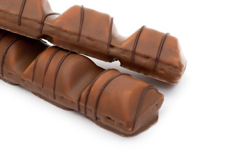 chocolate bar isolated on white background