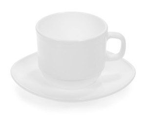 Cup with a saucer close up