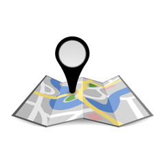 Obraz premium landkarte gefaltet II