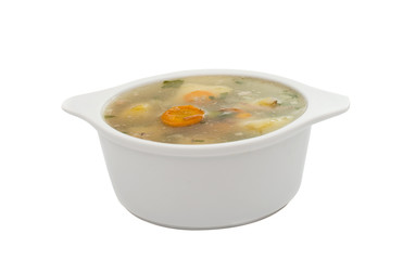 soup with fresh vegetables